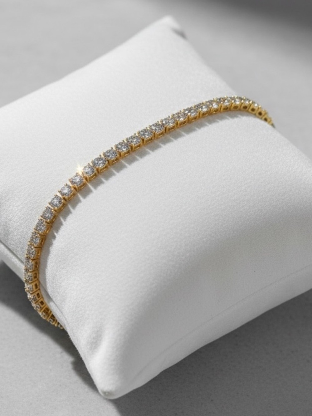 18K Gold Plated, 11.7CTW Moissanite Tennis Bracelet